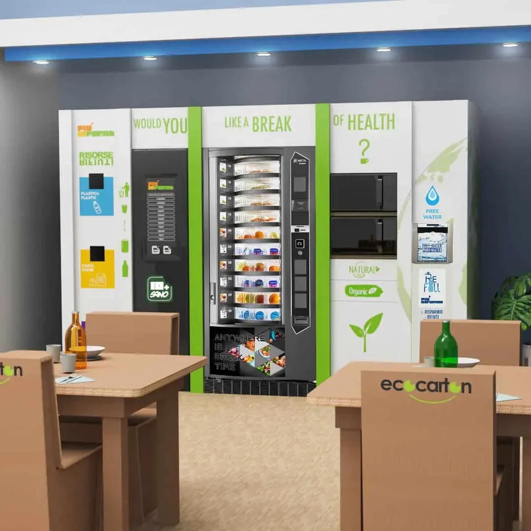 Economia circolare servizi vending ristorazione catering distributori erogatori acqua di rete